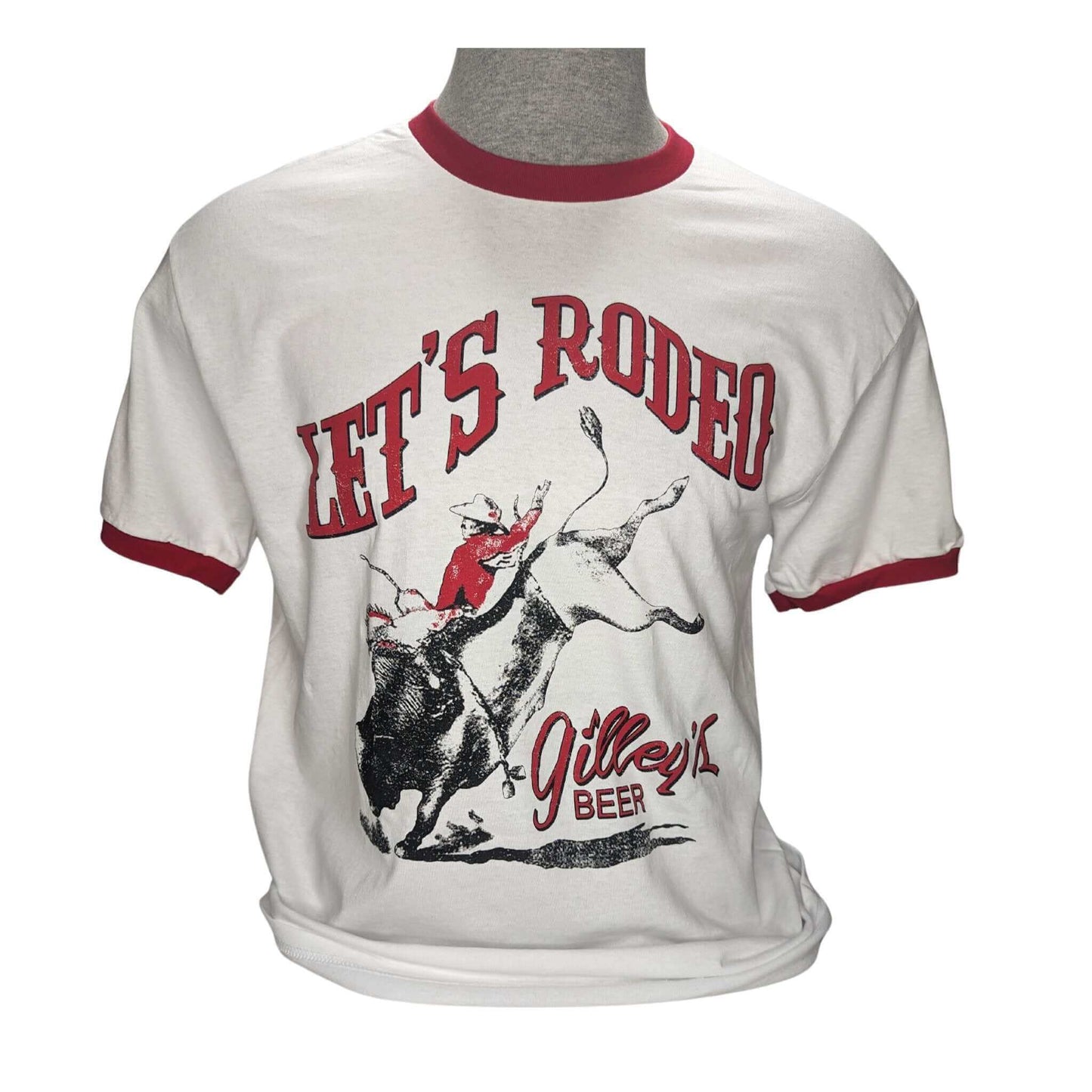 Gilley’s Beer "Let's Rodeo" Ringer Tee – Vintage Unisex