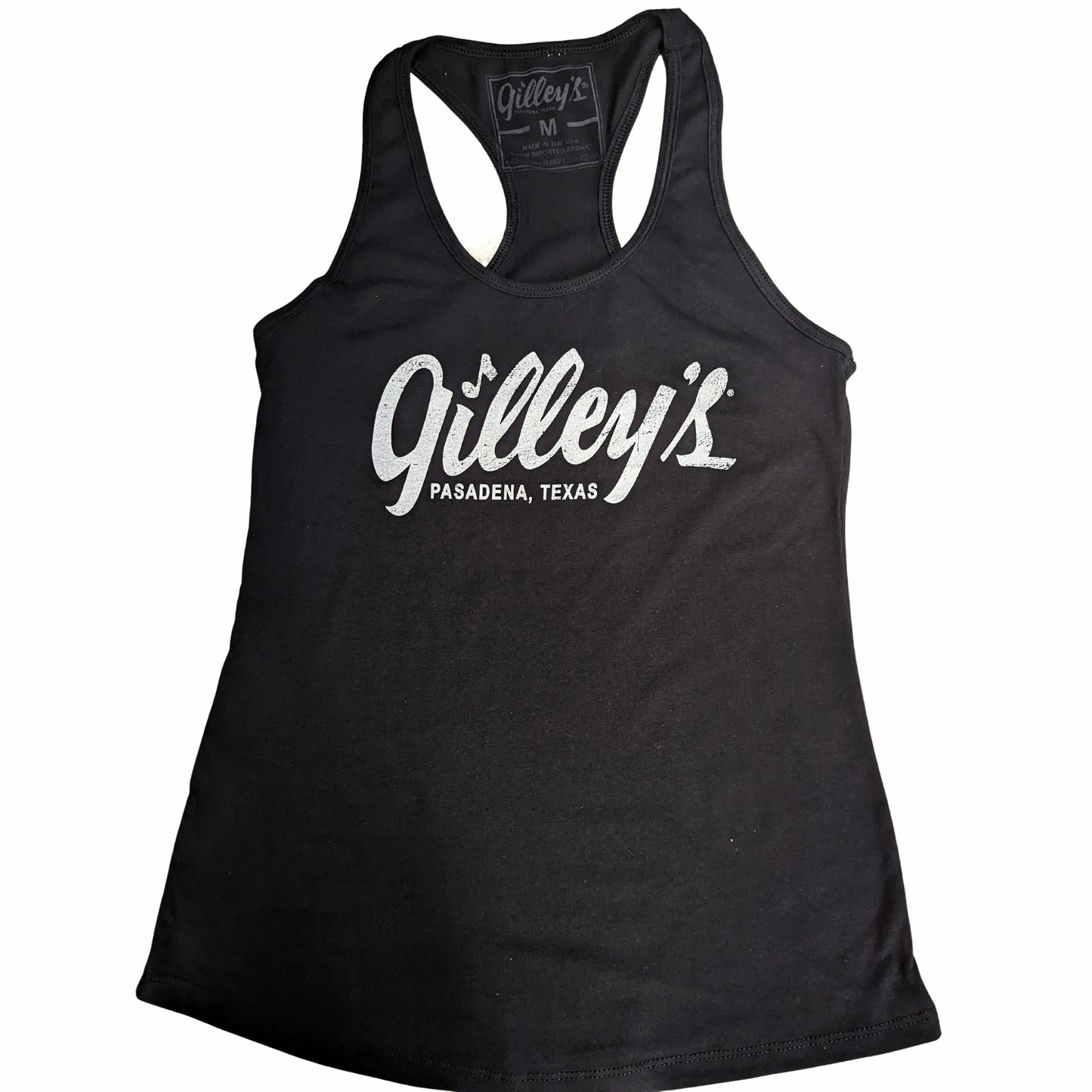 Gilley’s Vintage Black Racerback Tank – Ladies’ Fit