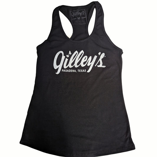 Gilley’s Vintage Black Racerback Tank – Ladies’ Fit