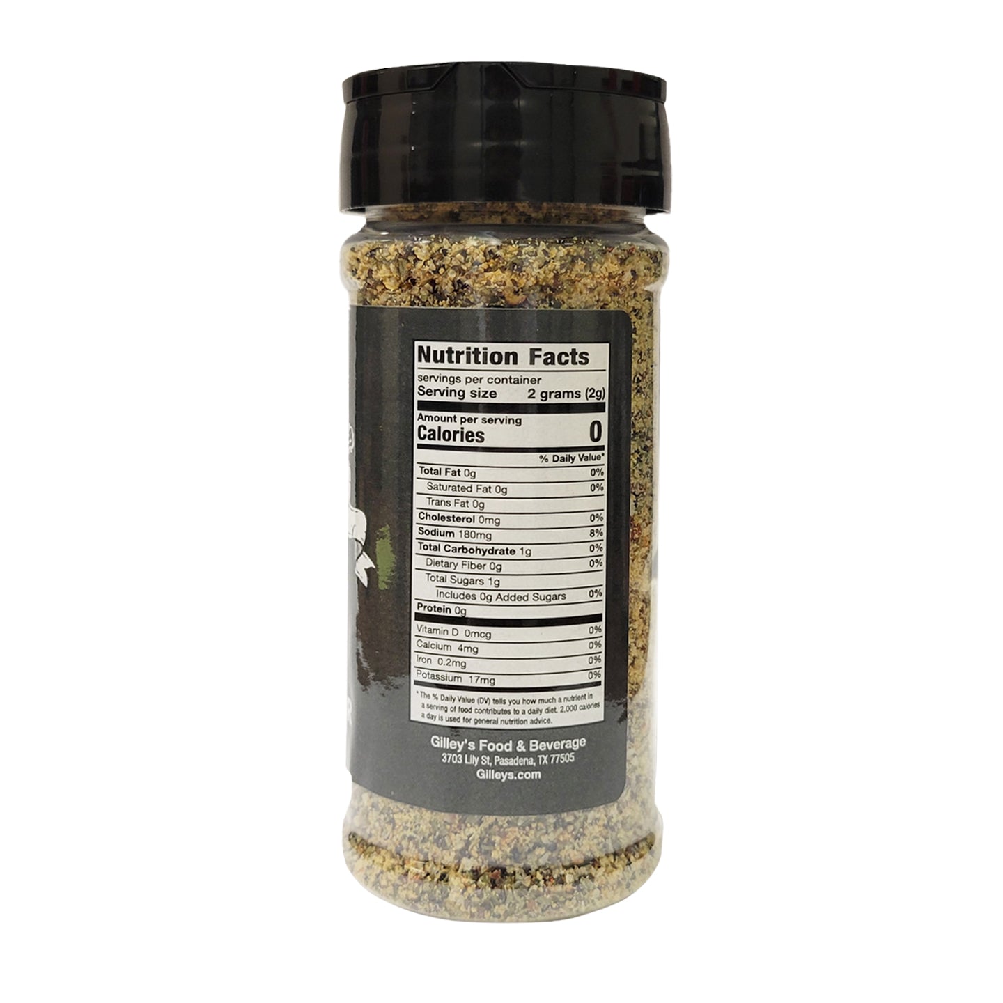 Gilley's Garlic Pepper Seasoning back