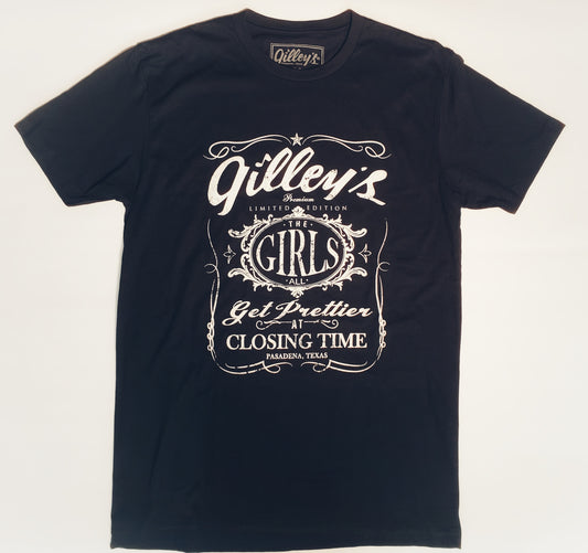 Mickey Gilley “Don’t the Girls Get Prettier” Black Tee – Unisex