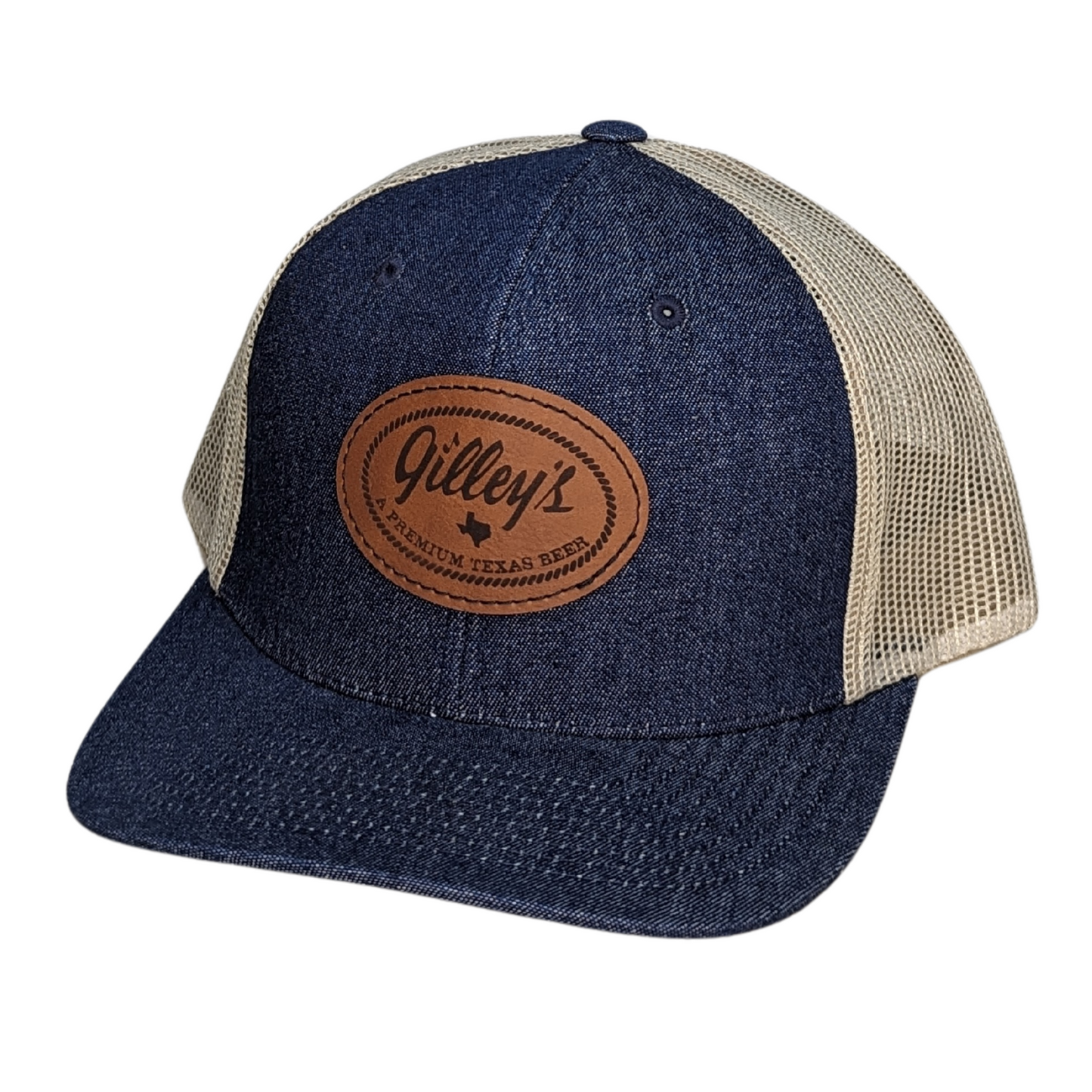 Gilley's Beer Denim Trucker Hat Side