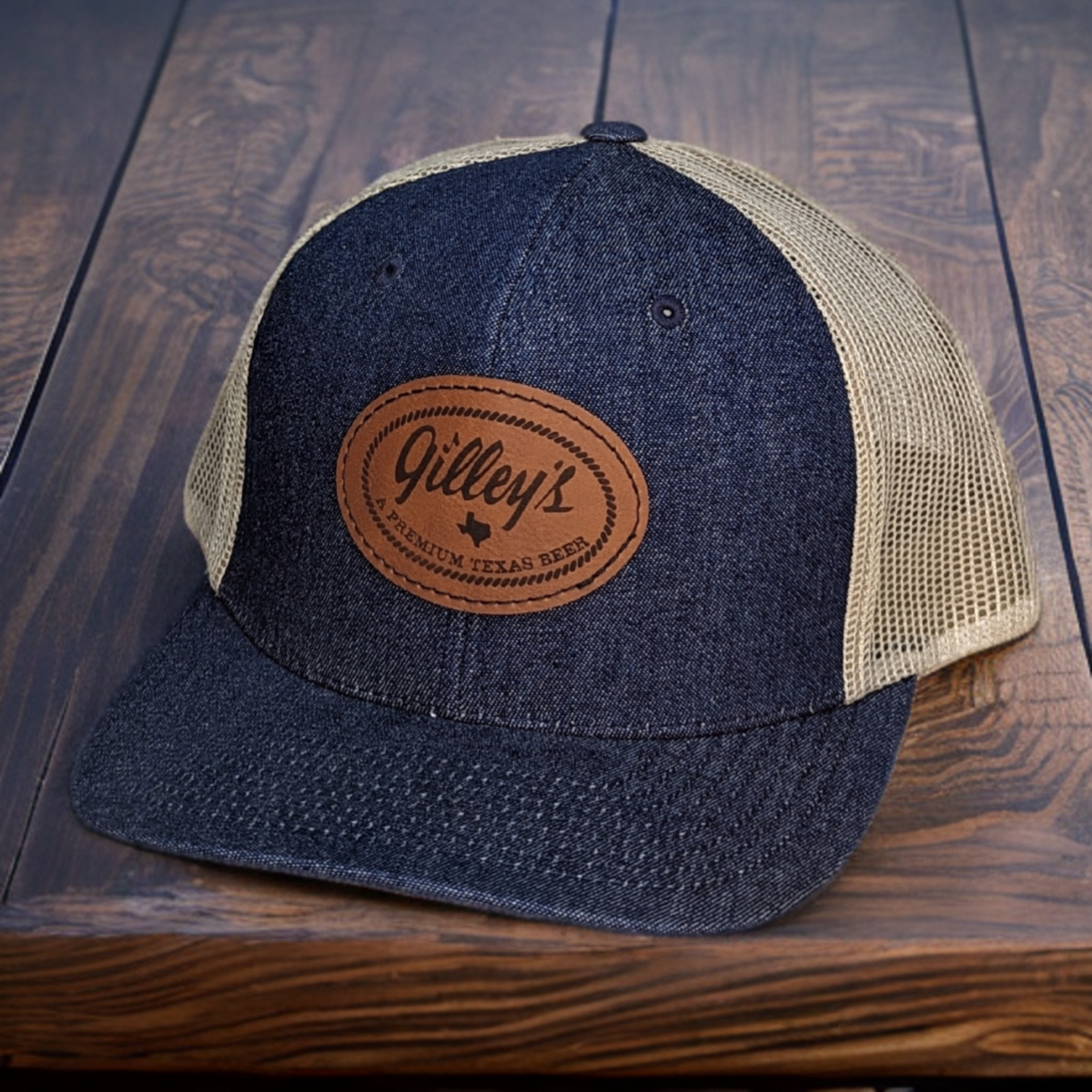 Gilley's Beer Denim Trucker Hat Alternative