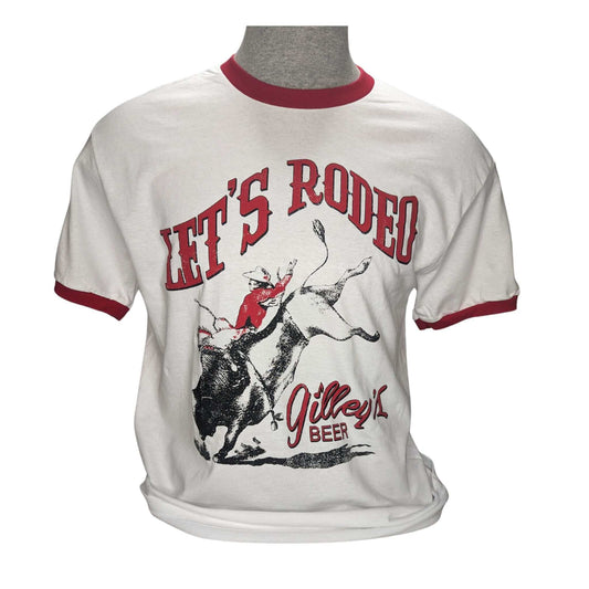 Gilley’s Beer "Let's Rodeo" Ringer Tee – Vintage Unisex